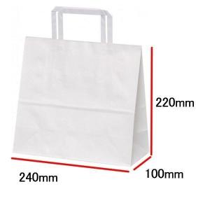 手提げ袋（手提げ紙袋） Ｈ平２４　晒　無地　巾240×マチ100×高さ220mm（50枚セット）｜seibu-store