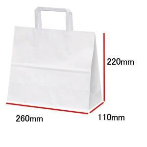 手提げ袋（手提げ紙袋） Ｈ平２６１１　晒　無地　巾260×マチ110×高さ220mm（50枚セット）｜seibu-store
