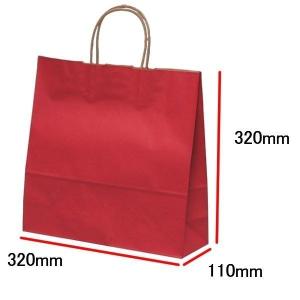 手提げ袋（紙袋） ＨＸ　ルージュ　赤　巾320×マチ110×高さ320mm （50枚セット）