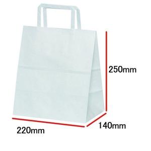 手提げ袋（手提げ紙袋） Ｈ平２２１４　晒　無地　巾220×マチ140×高さ250mm（50枚セット）｜seibu-store