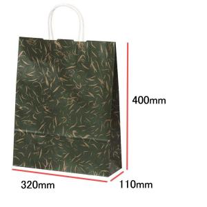 手提袋（手提げ紙袋） ＨＺ　風雅　グリーン　巾320×マチ110×高さ400mm（200枚セット）｜seibu-store