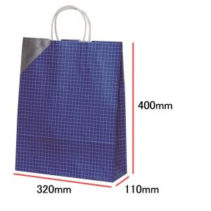 手提袋（手提げ紙袋） ＨＺ　ネット　ブルー　巾320×マチ110×高さ400mm（200枚セット）｜seibu-store