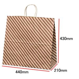 手提袋（手提げ紙袋） ＨＶ１５０　ストライプ　巾440×マチ210×高さ430mm（150枚セット)｜seibu-store