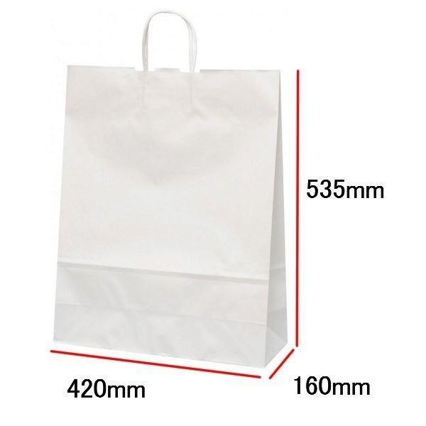 手提げ袋（手提げ紙袋） ＨＶ１４０　晒　無地　巾420×マチ160×高さ535mm（200枚セット）