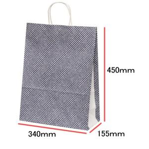 手提袋（手提げ紙袋） ＨＶ７０　シボリ　巾340×マチ155×高さ450mm（200枚セット）｜seibu-store