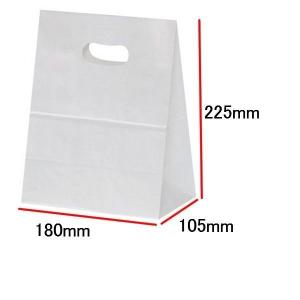 手提袋（手提げ紙袋） イーグリップ　M　白無地　巾180×マチ105×高さ225mm（500枚セット）｜seibu-store