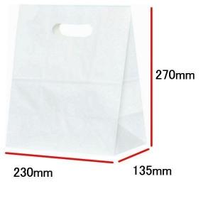 手提袋（手提げ紙袋） イーグリップ　ＬL 　白無地　巾230×マチ135×高さ270mm（500枚セット）｜seibu-store