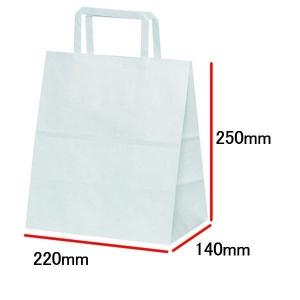 手提げ袋（手提げ紙袋） Ｈ平２２１４　晒　無地　巾220×マチ140×高さ250mm（200枚セット）｜seibu-store