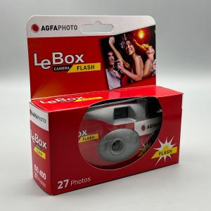 AGFAPHOTO LeBOX CAMERA FLASH 35mm ISO400 27枚撮り レンズ付きフィルム アグファフォト リボックス フラッシュ付 ※消費期限2024/02｜seibucamera
