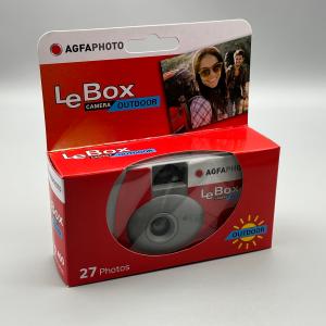 AGFAPHOTO LeBOX CAMERA OUTDOOR 35mm ISO400 27枚撮り レンズ付きフィルム アグファフォト リボックス ※消費期限2024/02