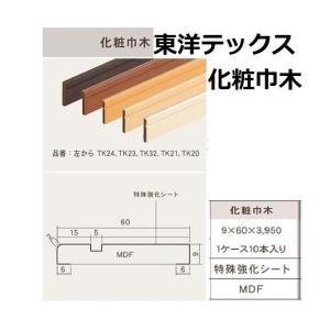 東洋テックス 化粧巾木 9×60×3950mm 1ケース10本入り ＴＯＹＯＴＥＸ 送料無料 10本入り 巾木 幅木｜床材専門 西部木材工業