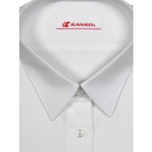 スクールシャツ カンコー学生服 女子 長袖 墨おち形態安定 長袖 ポリ65％綿35％ KN5710 150A 155A 160A 165A｜seifuku27｜03