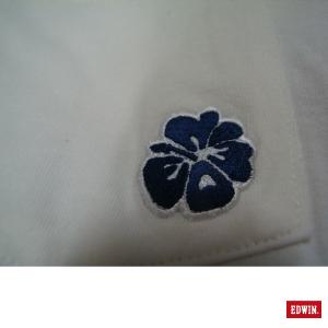 EDWIN エドウィン Tシャツ メンズ 半袖 HawaiianポケTシャツ 白 ET5727-318｜seifuku27