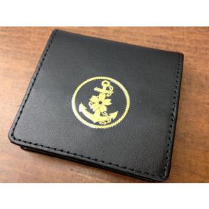 レザーコインケース(桜にイカリ) 海上自衛隊グッズ 自衛隊グッズ 革 小銭入れ 財布 コインホルダー