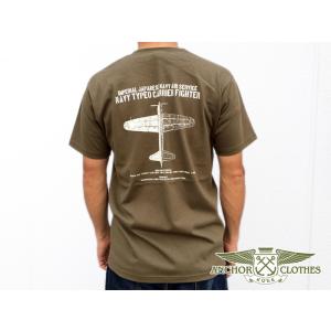 零戦 Tシャツ 【 Tシャツ ( NAVY TYPE0 CARRIER FIGHTER)】 零戦 ゼロ戦 零式艦上戦闘機