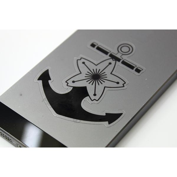 透明ステッカー(海自桜イカリ)【海上自衛隊グッズ・自衛隊グッズ】シール 耐水性 ビニール素材 おしゃ...