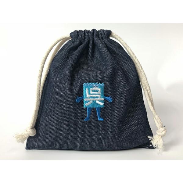 「呉氏」デニムライク巾着袋 呉氏グッズ 呉市 クレシ KURESHI 土産 プレゼント ギフト ふる...