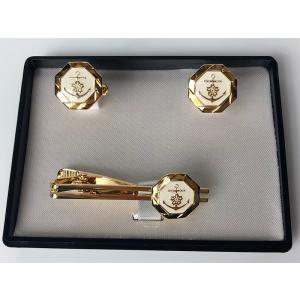 タイピン・カフスセット 陸上自衛隊マーク 金・銀 ケース付 （ネクタイ