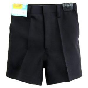 小学校制服 半ズボン A体 夏用 黒色 ３分丈 小学生 ノータック 短パン ウォッシャブル