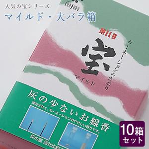 創価学会 線香「マイルド・大バラ箱 10箱セット 」大容量 進物用 微煙｜seigando