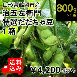 【送料込み】【産地直送！今が旬！】【WNF】 山形県鶴岡市産 治五左衛門特選だだちゃ豆 1箱(800g×1袋) | 着日指定不可 / 沖縄・離島配送不可 / 今月のおすすめ