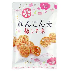 スナック菓子 レンコンチップス  れんこん天チップス れんこん天梅しそ味 50g x 2袋 チャック袋入