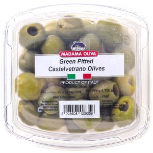 イタリア マダマ オリヴァ シシリー産 グリーンオリーブ 種抜き 150g   水 日出荷不可