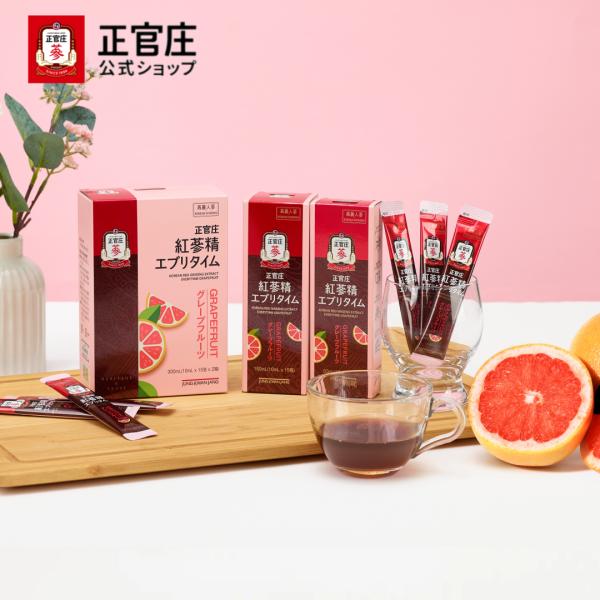 【正官庄 日本公式】紅参精エブリタイムグレープフルーツ 30包（10ml×30包）│紅参 高麗人参 ...