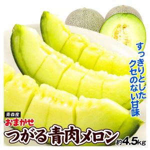 メロン 約4.5kg おまかせつがる青肉メロン 青森産 送料無料 食品