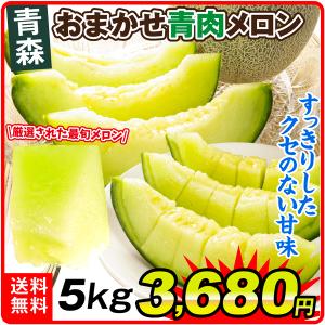 メロン 約5kg おまかせ 青肉メロン 青森産 大特価 青肉 おまかせメロン 送料無料 食品｜seikaokoku