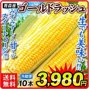 トウモロコシ 青森産 ゴールドラッシュ 10本 冷蔵便 甘い