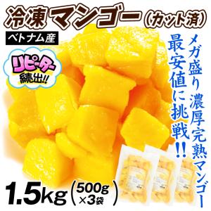 新鮮なマンゴー19キロ マンゴー 冷凍 完熟 カット済み 3kg（500g×6袋） 無添加 砂糖不使用
