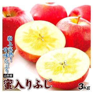 りんご 3kg 山形産 ご家庭用 蜜入りふじ 送料無料 食品｜seikaokoku