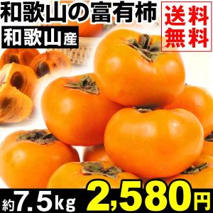 柿 【超買得】和歌山産 富有柿 約7.5kg 1箱 送料無料 ご家庭用　甘柿の王様 国華園