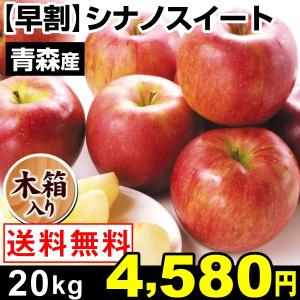 りんご 「超買得」 シナノスイート 木箱 20kg1箱 青森県産 ご家庭用 訳あり 林檎 「早割」 グルメ 果物 国華園