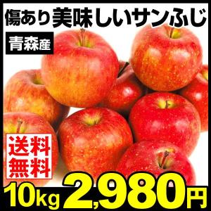 りんご サンふじ 10kg 青森県産 キズあり美味しいサンふじ ご家庭用 訳あり 林檎 ふじりんご さんふじ 現在出荷中 果物 国華園