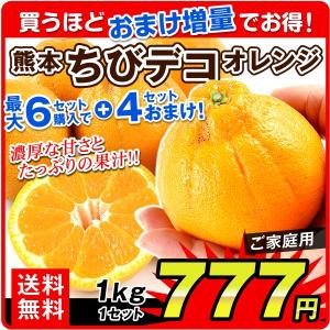 みかん ちびデコ（1kg）熊本産 不知火オレンジ 送料無料+3セット目から増量あり ご家庭用 増量特典 ポイント消化 フルーツ 果物 国華園