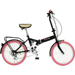 《ちょい乗りに最適。6段変速・リング錠付きでこの価格》美和商事 20インチ6段変速折りたたみ自転車リ...
