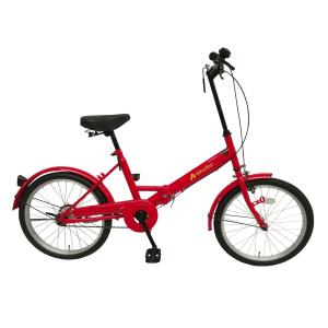 《チョッとそこまでに活躍してくれるシンプルビークル》美和商事 リズム20インチ折りたたみ自転車RH200BKND-RED(レッド)｜seikatsu-oasis