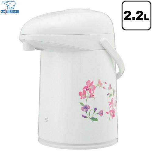 押すだけポット（ガラス） ガラスマホービン 容量：2.2L 象印 AB-RC22-FW ガラスエアー...