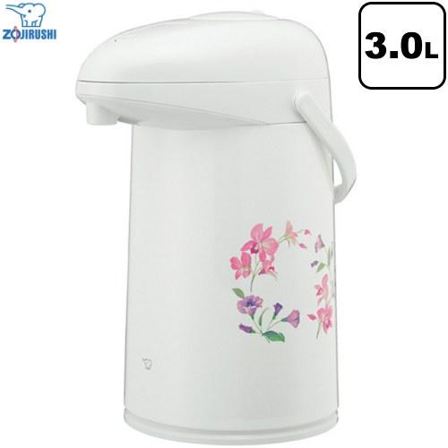 押すだけポット（ガラス） ガラスマホービン 容量：3.0L 象印 AB-RC30-FW ガラスエアー...