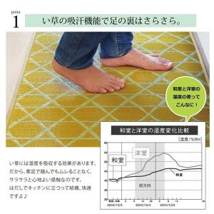 い草 キッチン マット 270 60cm「 和...の詳細画像5