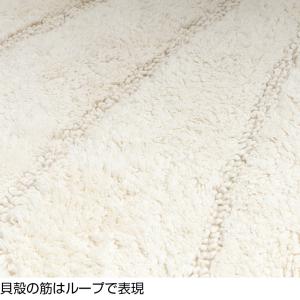 送料無料 コットン製 シェル トイレマット 6...の詳細画像2