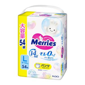 パンツ Lサイズメリーズ モレ０へずっと肌さら (9~14kg) 54枚
