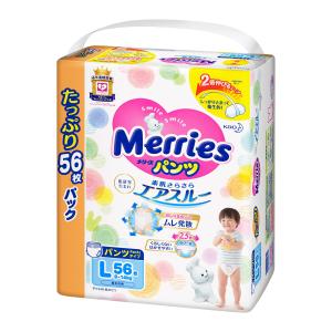 パンツ Lサイズメリーズさらさらエアスルー (9~14kg)56枚