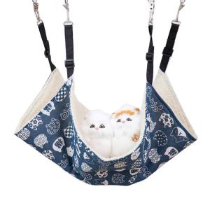 猫のハンモック秋と冬のペットの猫のマットと豪華な猫の鉄のケージのハンモックフック猫のくず猫のベッドハムスターケージライトハンモック