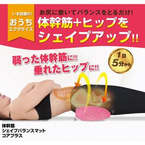 体幹筋シェイプバランスマット コアプラス CMカップ 美尻 おしり ヒップアップ スリム 小尻 エクササイズ トレーニング 短時間 短期間 コアマッスルトレーニング｜seikatunoyakatabune