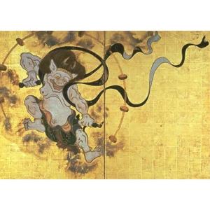 KIC-himawari ダイヤモンドアートキット 四角ビーズ全面貼り付けタイプ 420mm*594mm名画『風神雷神図 -雷神-』mei-