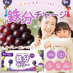 鉄分ゼリー 30包 ぶどう味 人口甘味料不使用 ...の商品画像