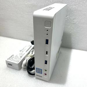 【中古良品】EPSON Endeavor ST190E Core i3-8100T 3.1Ghz 8GB M.2 SSD256GB+HDD500GB Win11 pro 64bit 外付け無線LAN付 VGA DP HDMI USB-C